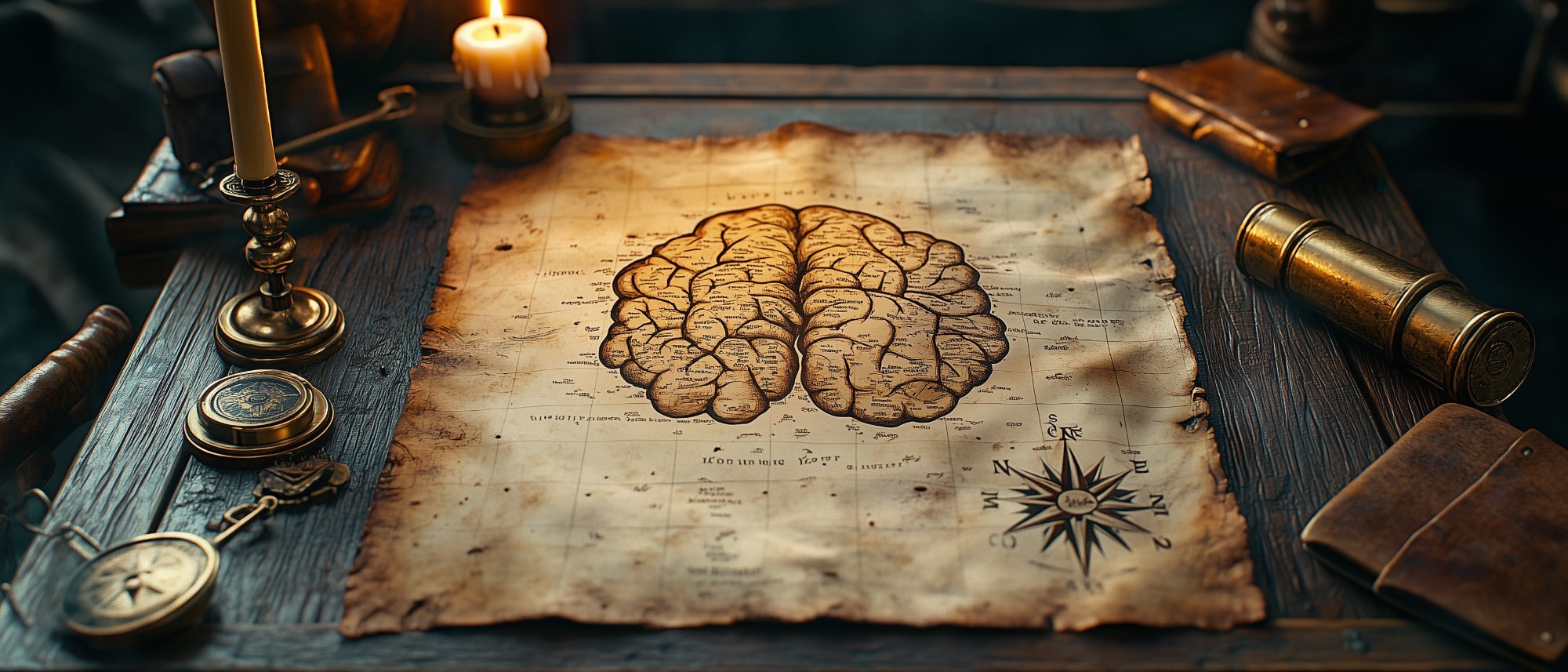 Mapa kognitywistyki na biurku nawigatora